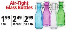 Ocean State Job Lot Air Tight Clear Glass Bottle 9 oz offer