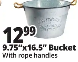 Ocean State Job Lot Extra Large Galvanized Steel Bucket With Rope Handles offer