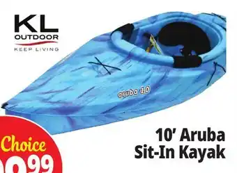 Ocean State Job Lot KL Outdoor Aruba 10' Sit-In Kayak Ocean Berry offer