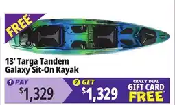 Ocean State Job Lot 13' Targa Tandem Galaxy Sit-On Kayak offer