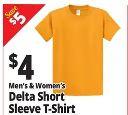 Ocean State Job Lot Men's & Women's Delta Short Sleeve T-shirt offer