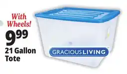 Ocean State Job Lot Gracious Living Stackable Storage Tote with Wheels offer