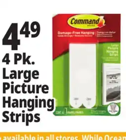 Ocean State Job Lot 3M Command Strips 4 Pk. Large Picture Hanging Strips offer