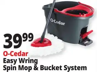 Ocean State Job Lot O-Cedar Microfiber Easywring Spin Mop & Bucket offer