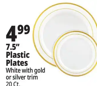 Ocean State Job Lot Smith & Callahan Plastic Plate Gold Rim 20 ct 7.5 offer