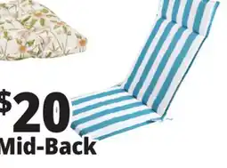 Ocean State Job Lot Midback Chair Cushion 46.5 x 18.8 offer