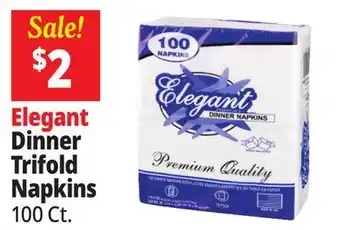 Ocean State Job Lot Elegant Paper Dinner Napkins 100-Count offer