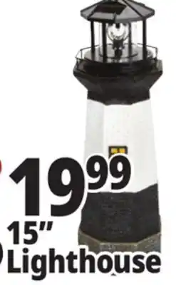Ocean State Job Lot Solar Lighthouse with Rotating LED Light 15 offer