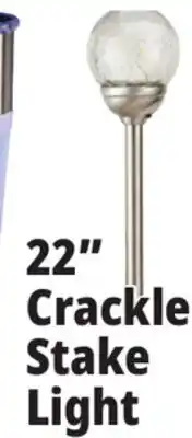 Ocean State Job Lot Solar Crackle LED Garden Stake 22 offer
