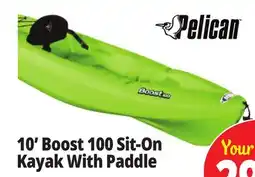 Ocean State Job Lot Pelican Boost 100 Kayak-Lime w/Paddle offer