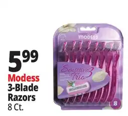 Ocean State Job Lot Modess 3-Blade Razors offer