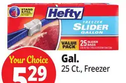 Ocean State Job Lot Hefty Freezer Gallon Slider Bags 25 Count offer