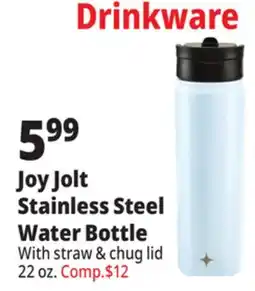 Ocean State Job Lot Joy Jolt Stainless Steel Water Bottle offer