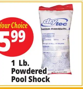 Ocean State Job Lot DryTec Powdered Pool Shock 1 lb offer