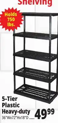 Ocean State Job Lot 5-Tier Plastic Heavy-duty offer