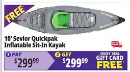 Ocean State Job Lot 10' Sevlor Quickpak Inflatable Sit-In Kayak offer