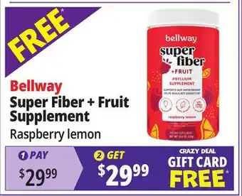 Ocean State Job Lot Bellway Psyllium Husk Powder Fiber Supplement Raspberry Lemon 18oz offer