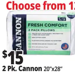 Ocean State Job Lot Cannon Fresh Comfort Bed Pillows offer