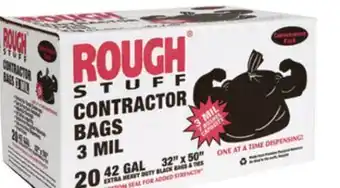 Ocean State Job Lot Rough Stuff 42 Gal Contractor Trash Bags 20 Count offer