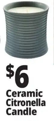 Ocean State Job Lot Ceramic Citronella Candle offer