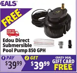 Ocean State Job Lot Edou Pool Cover Pump Blue offer