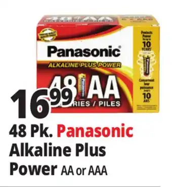 Ocean State Job Lot Panasonic Alkaline Plus Power AA Batteries 48 Count offer