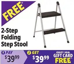 Ocean State Job Lot Cosco 2-Step Folding Step Stool offer