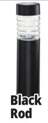 Ocean State Job Lot Outdoor Living Accents Black Solar Light Rod 15 offer