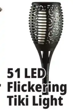 Ocean State Job Lot Outdoor Living Accents Solar 51 LED Tiki Light with Flickering Flame offer