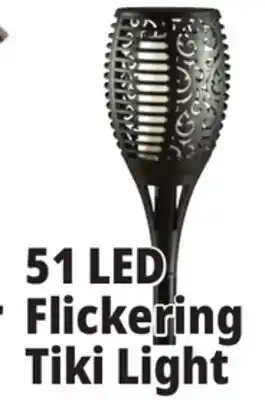Ocean State Job Lot Outdoor Living Accents Solar 51 LED Tiki Light with Flickering Flame offer