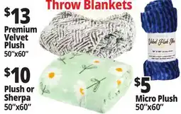 Ocean State Job Lot Throw Blankets Premium Velvet Plush 50x60 offer