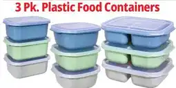 Ocean State Job Lot 3 Pk. Plastic Food Containers offer
