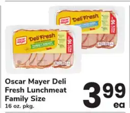 ACME Oscar Mayer Deli Fresh Lunchmeat Family Size offer