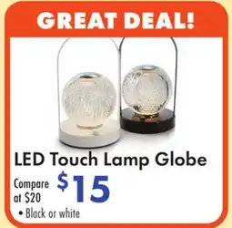 Boscov's LED Touch Lamp Globe offer