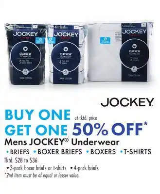 Boscov's Mens JOCKEY Underwear offer