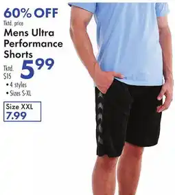 Boscov's Mens Ultra Performance Shorts offer