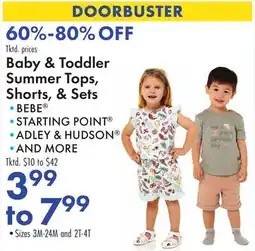 Boscov's Baby & Toddler Summer Tops, Shorts, & Sets offer