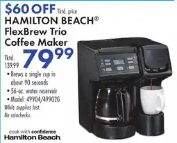 Boscov's HAMILTON BEACH FlexBrew Trio Coffee Maker offer