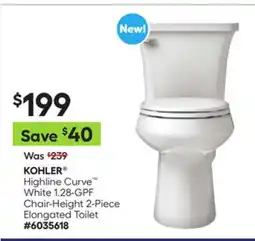 Lowe's Highline Curve White 1.28-GPF Chair-Height 2-Piece Elongated Toilet offer