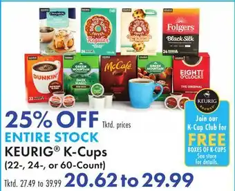 Boscov's KEURIG K-Cups offer
