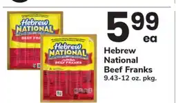ACME Hebrew National Beef Franks offer