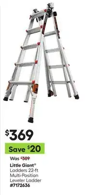 Lowe's Ladders 22-ft Multi-Position Leveler Ladder offer