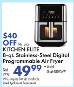 Boscov's KITCHEN ELITE 8-qt. Stainless-Steel Digital Programmable Air Fryer offer