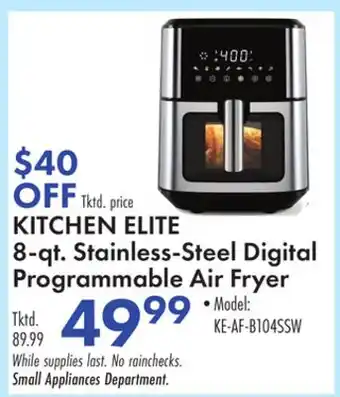 Boscov's KITCHEN ELITE 8-qt. Stainless-Steel Digital Programmable Air Fryer offer