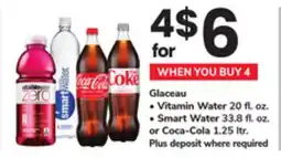 ACME Glaceau Vitamin Water 20 fl. oz. Smart Water 33.8 fl. oz. or Coca-Cola 1.25 ltr offer