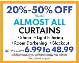 Boscov's ALMOST ALL CURTAINS offer