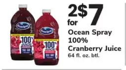 ACME Ocean Spray 100% Cranberry Juice offer