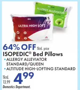 Boscov's ISOPEDIC Bed Pillows offer
