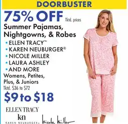 Boscov's Summer Pajamas, Nightgowns, & Robes offer