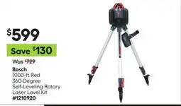 Lowe's 1000-ft Red 360-Degree Self-Leveling Rotary Laser Level Kit offer